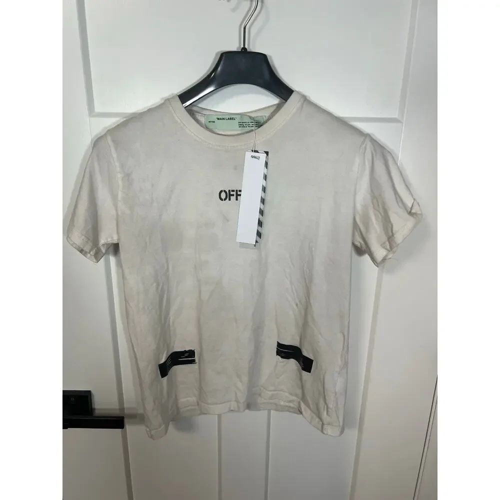 Off White Replica T Shirt Size M Medium Grunge Style 100% Cotton NOT AUTHENTIC - Picture 4 of 5